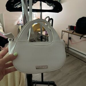 Mini Steve Madden White/Rhinestone Bag